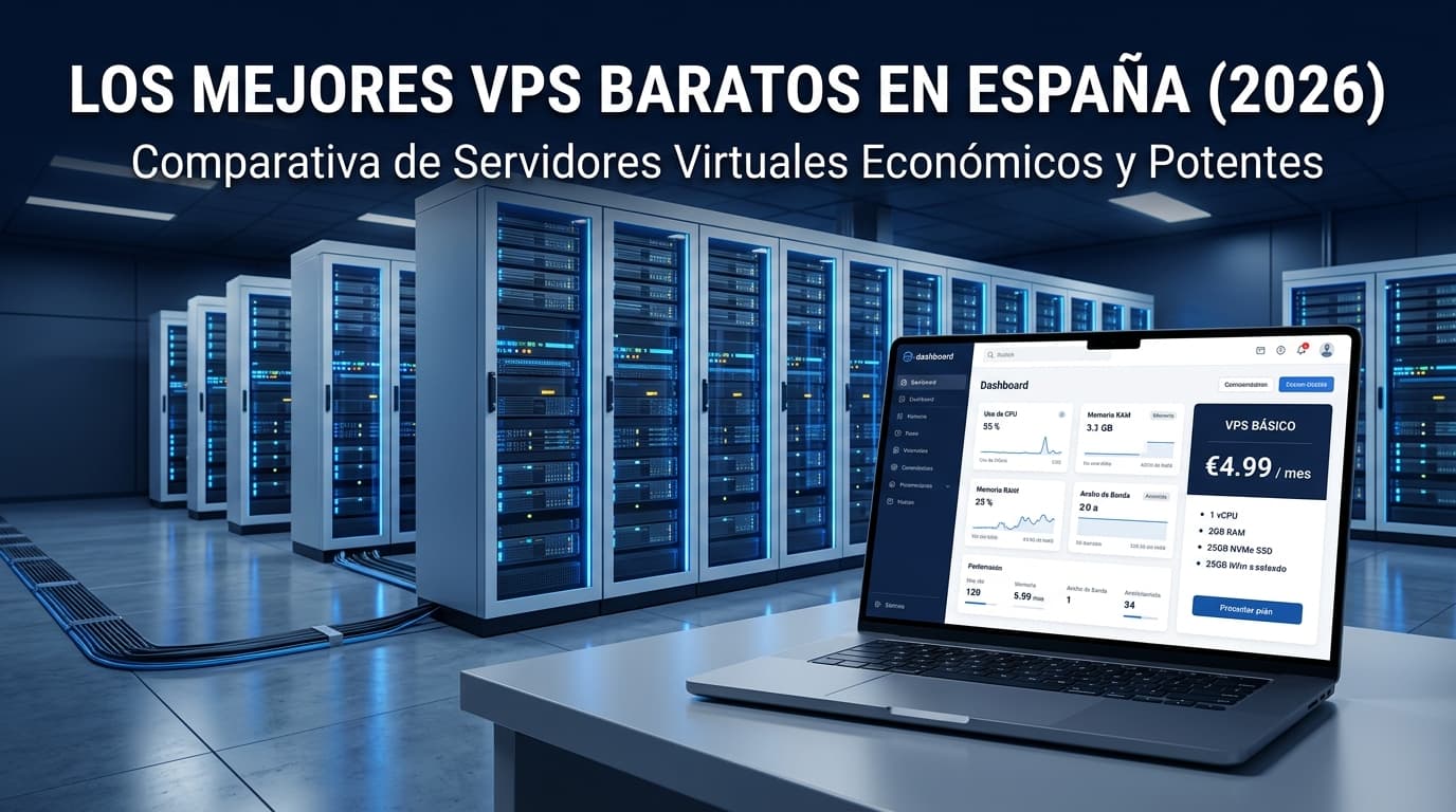 Mejor VPS barato en España 2026: guía para no equivocarte